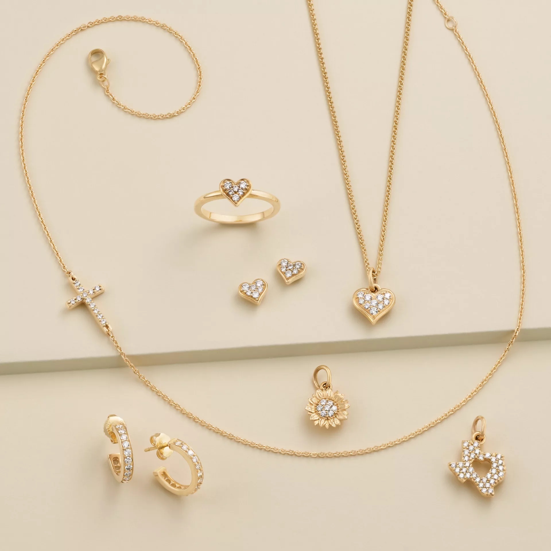 Delicate Pave Diamond Heart Studs - Image 4