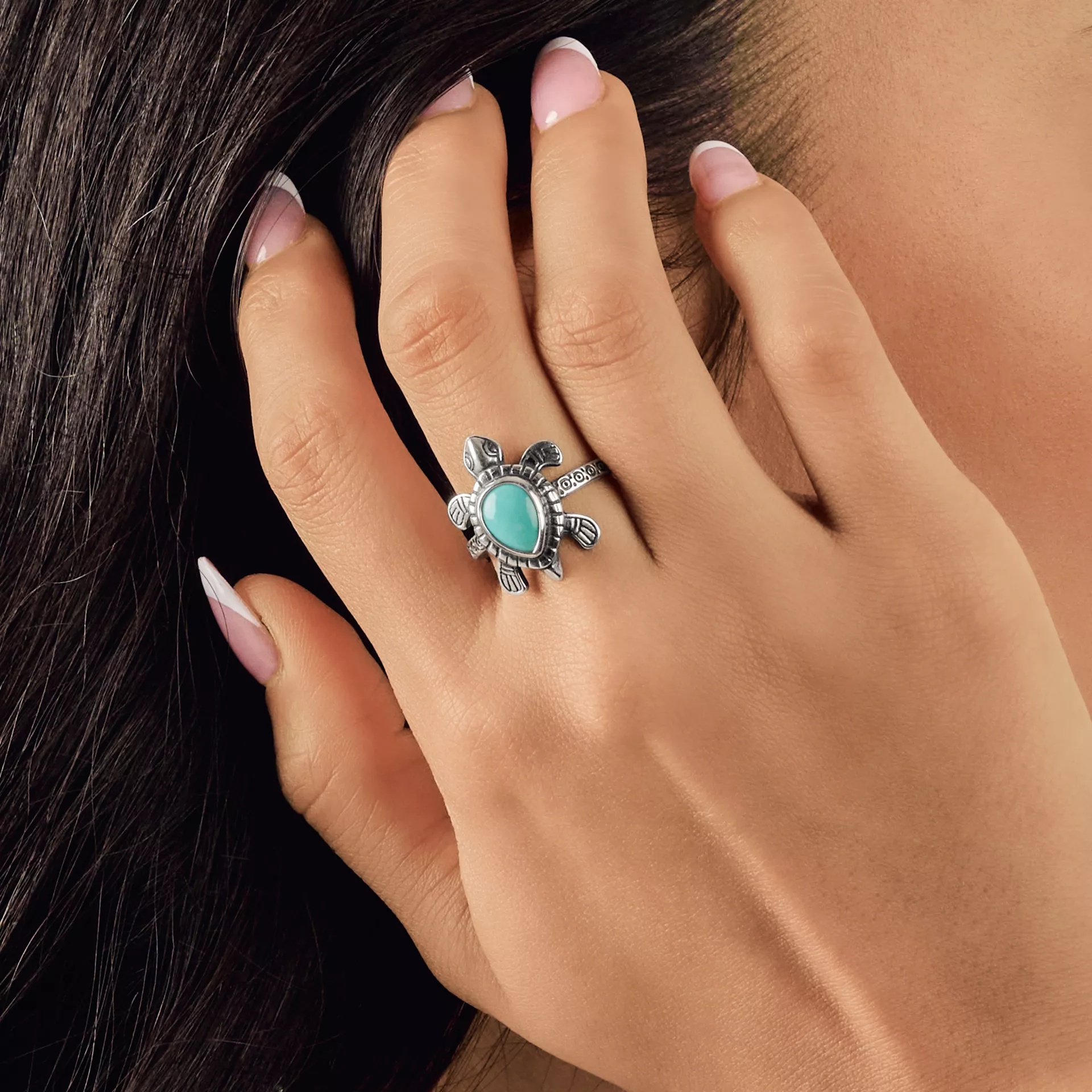 Turtle Gemstone Ring - Image 6