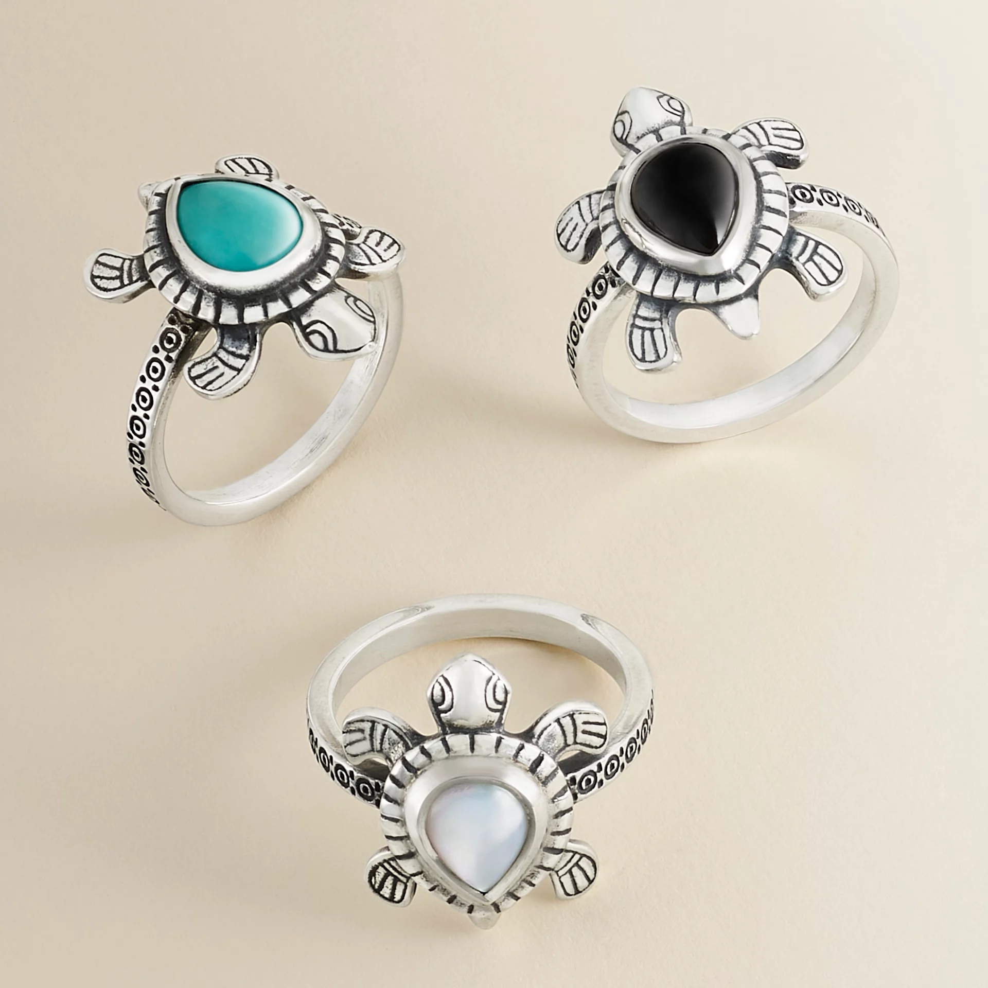 Turtle Gemstone Ring - Image 4