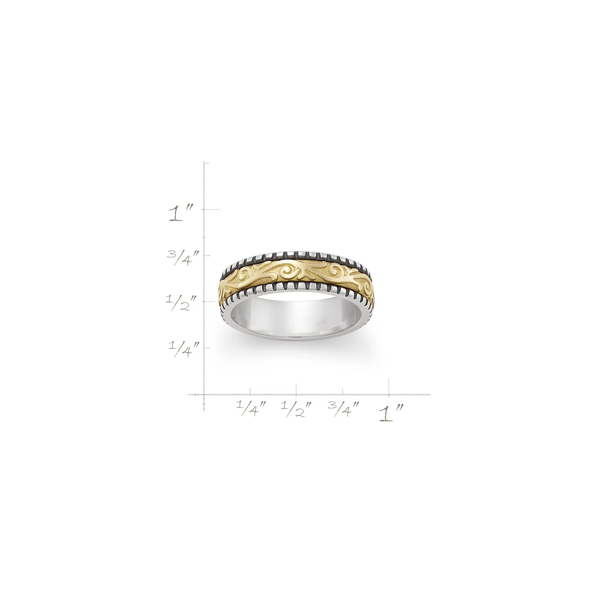 Beaded Scrolled Wedding Ring - Image 4