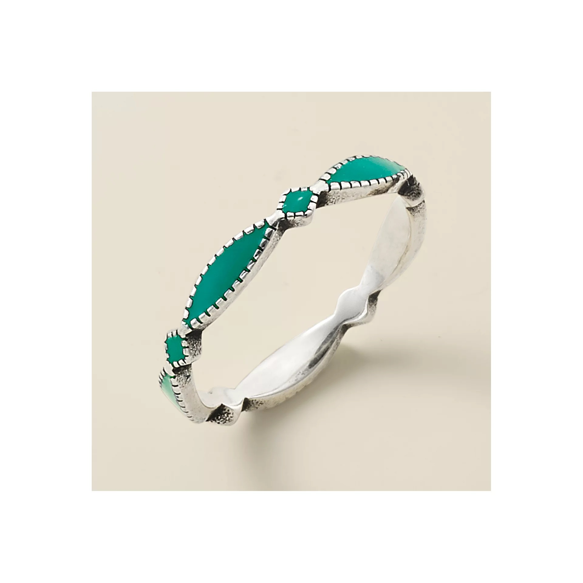 Enamel Cordoba Stacker Ring - Image 2