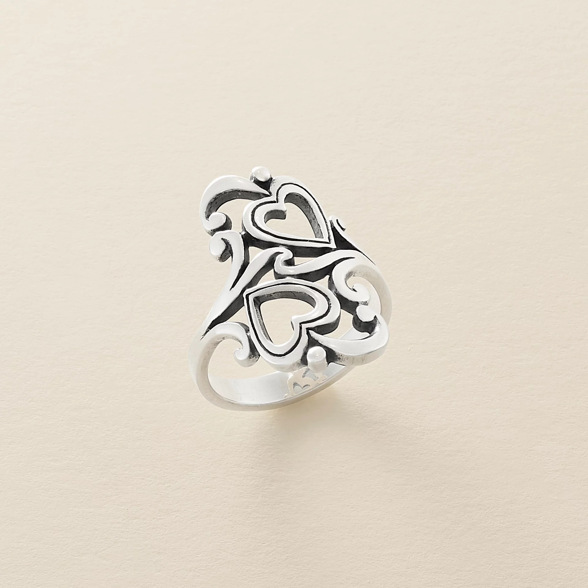 Swirls and Scrolls Hearts Ring - Image 2
