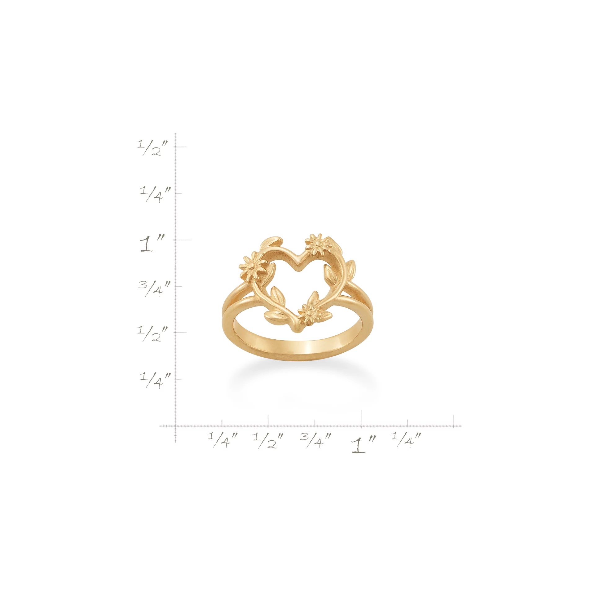 Flowering Vines Heart Ring - Image 4