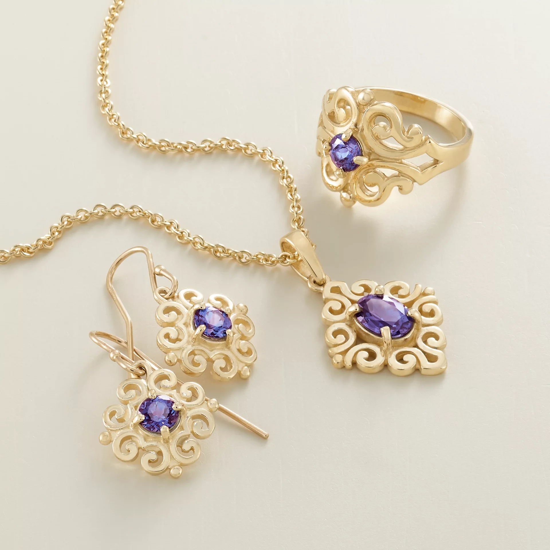 Spanish Lace Birthstone Dangle EarShop All Rings - Image 2