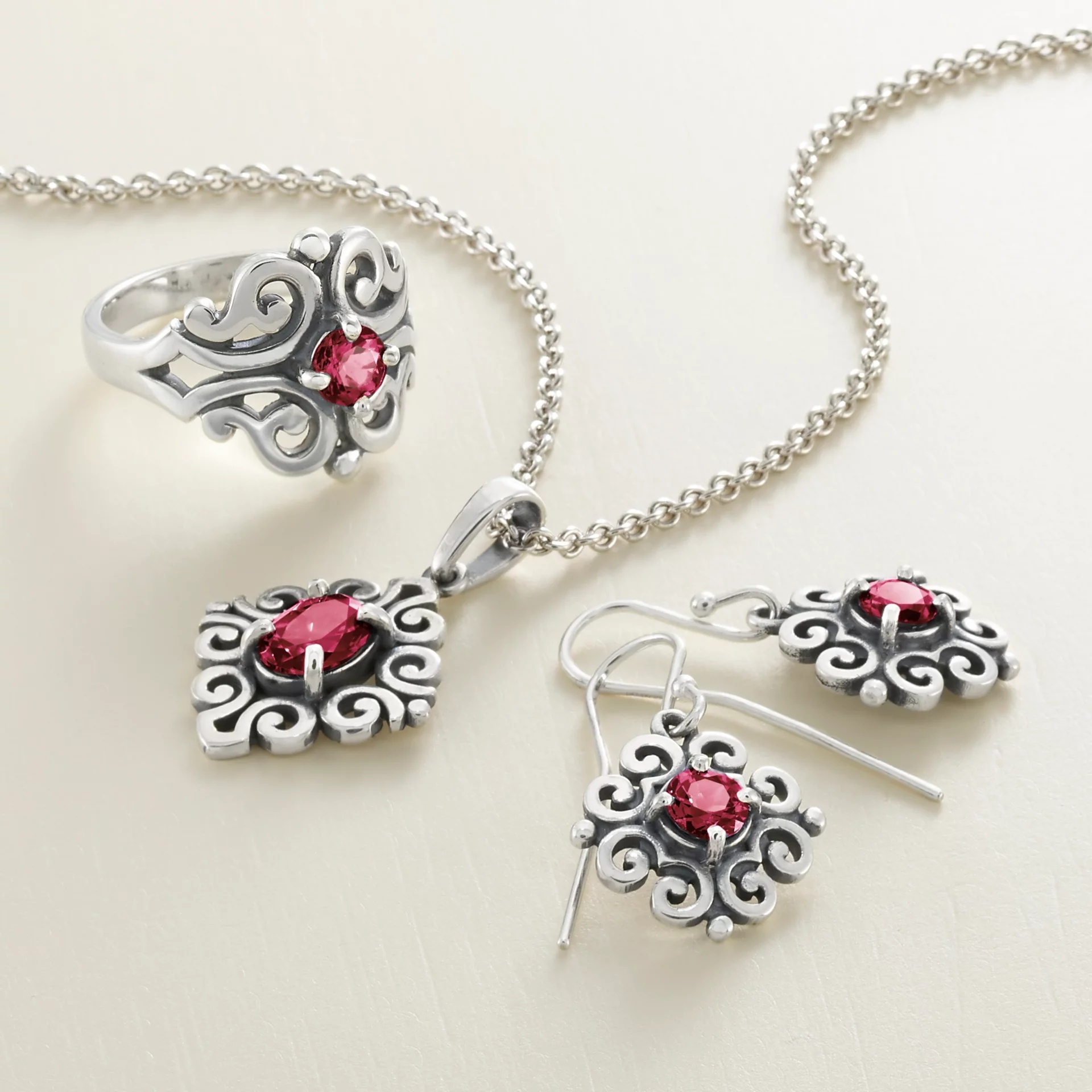 Spanish Lace Birthstone Dangle EarShop All Rings - Image 2