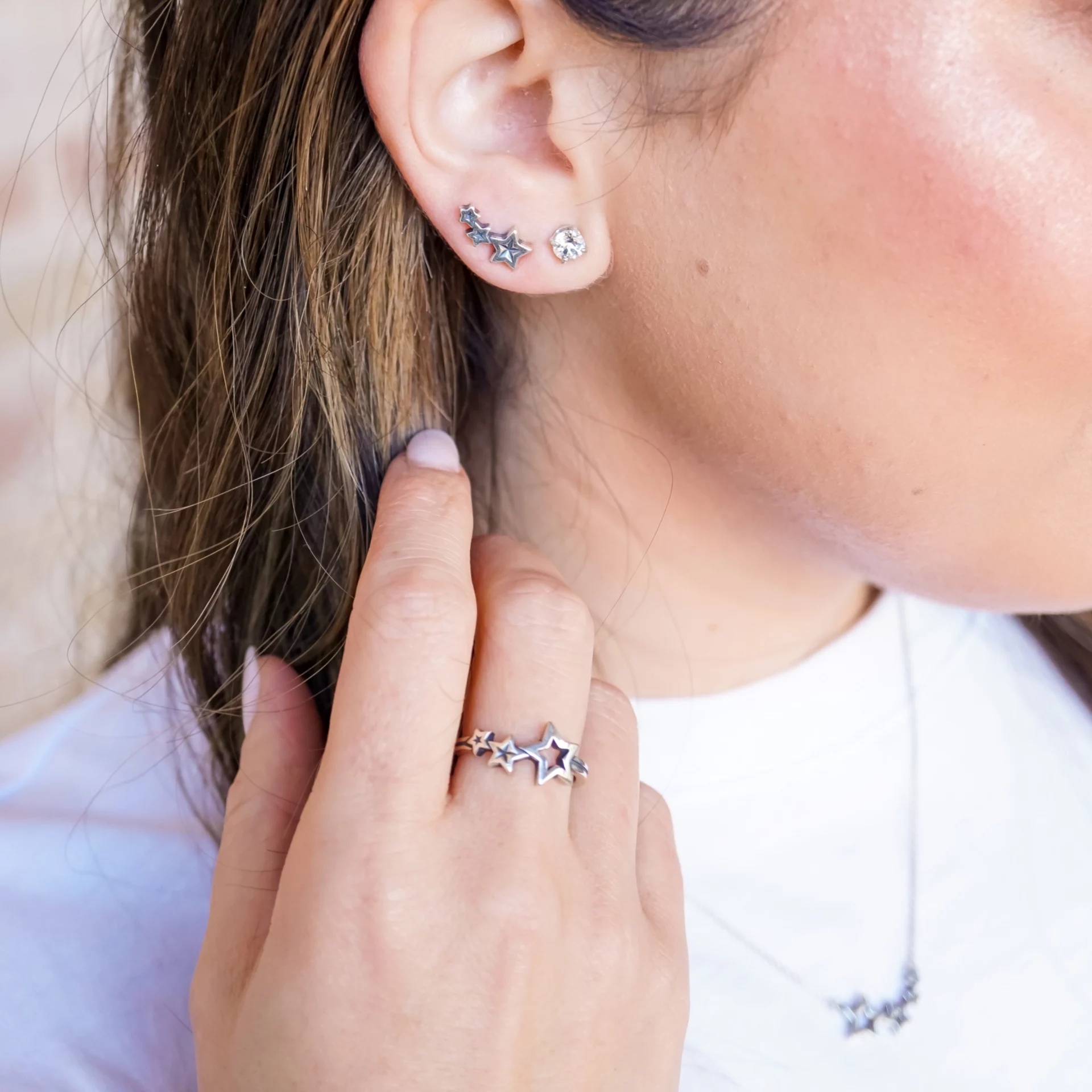 Twinkling Stars Ear Climbers - Image 6